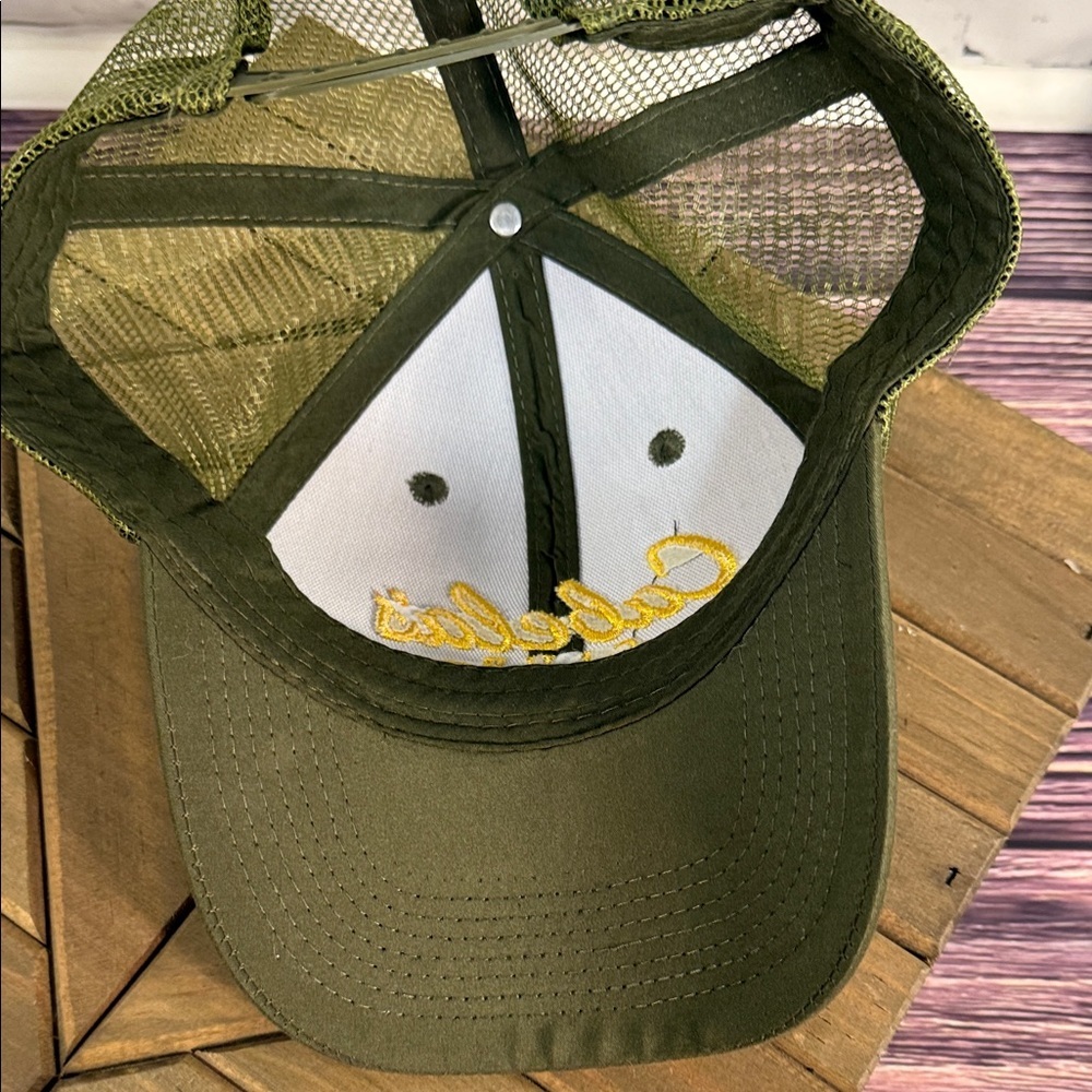 Cabela's Club Green Gold hat adjustable strap mesh back hunting fishing outdoor - Picture 4 of 4